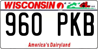 WI license plate 960PKB