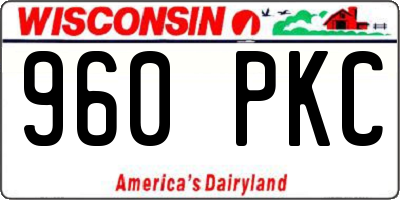 WI license plate 960PKC