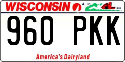 WI license plate 960PKK