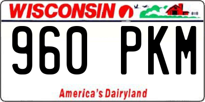 WI license plate 960PKM