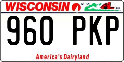 WI license plate 960PKP