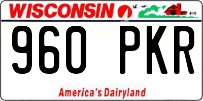 WI license plate 960PKR
