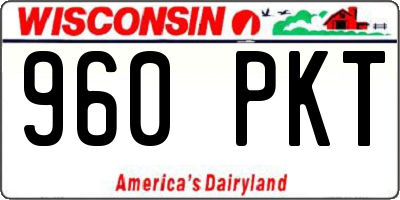 WI license plate 960PKT