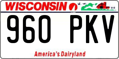 WI license plate 960PKV