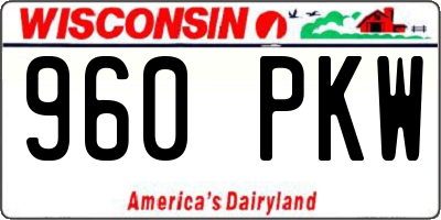 WI license plate 960PKW