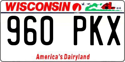 WI license plate 960PKX