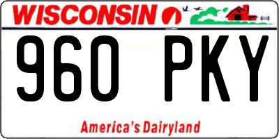 WI license plate 960PKY