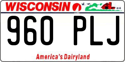 WI license plate 960PLJ
