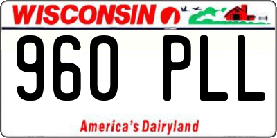 WI license plate 960PLL