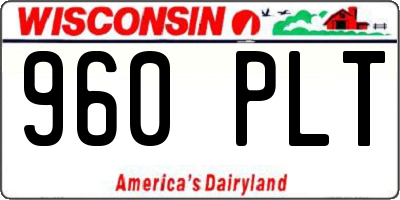 WI license plate 960PLT