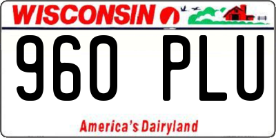 WI license plate 960PLU