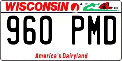 WI license plate 960PMD