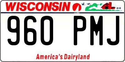 WI license plate 960PMJ