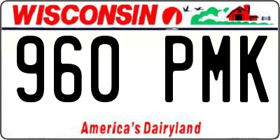 WI license plate 960PMK