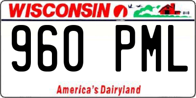 WI license plate 960PML