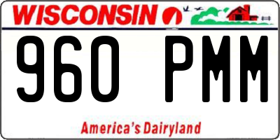 WI license plate 960PMM