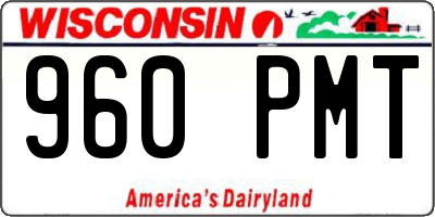 WI license plate 960PMT