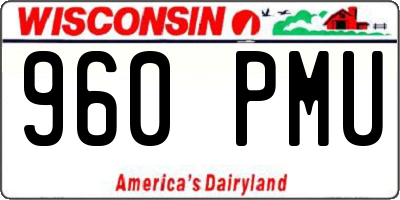 WI license plate 960PMU