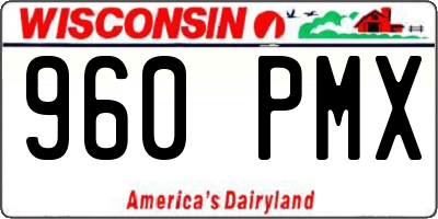 WI license plate 960PMX