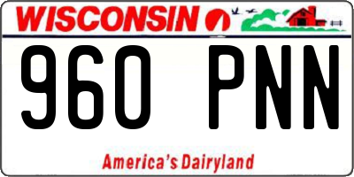 WI license plate 960PNN