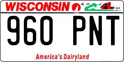 WI license plate 960PNT