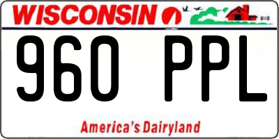 WI license plate 960PPL