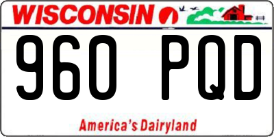 WI license plate 960PQD