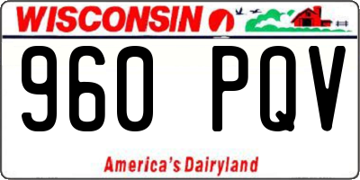WI license plate 960PQV