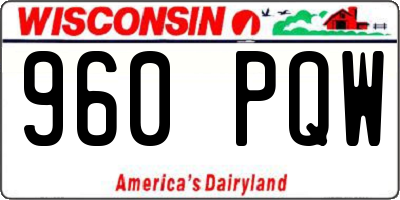 WI license plate 960PQW