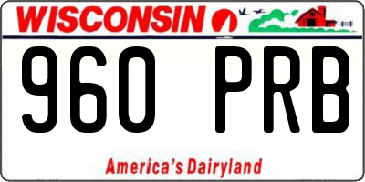 WI license plate 960PRB