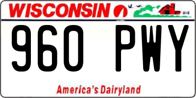WI license plate 960PWY