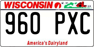 WI license plate 960PXC