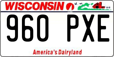 WI license plate 960PXE