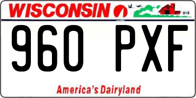 WI license plate 960PXF
