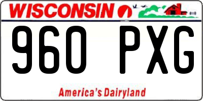WI license plate 960PXG