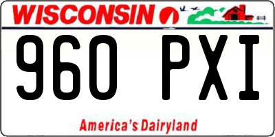 WI license plate 960PXI