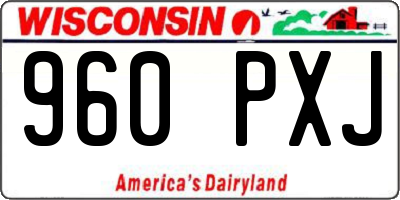 WI license plate 960PXJ