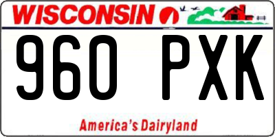 WI license plate 960PXK