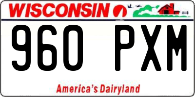 WI license plate 960PXM