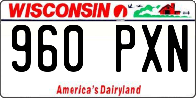 WI license plate 960PXN