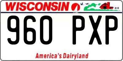 WI license plate 960PXP