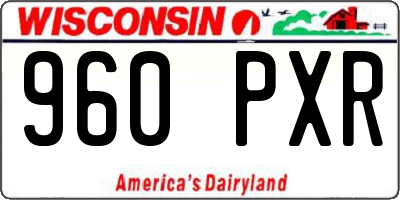 WI license plate 960PXR