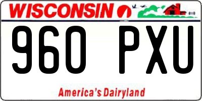 WI license plate 960PXU