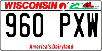 WI license plate 960PXW