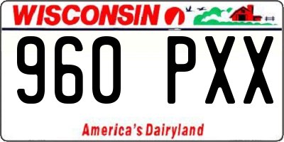 WI license plate 960PXX