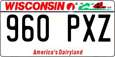 WI license plate 960PXZ