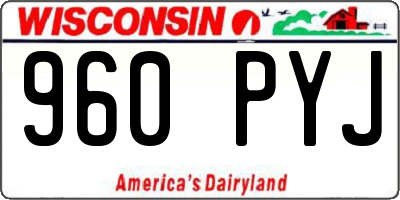 WI license plate 960PYJ