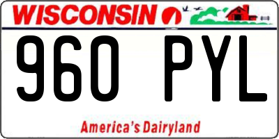 WI license plate 960PYL