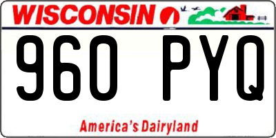 WI license plate 960PYQ