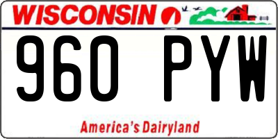 WI license plate 960PYW